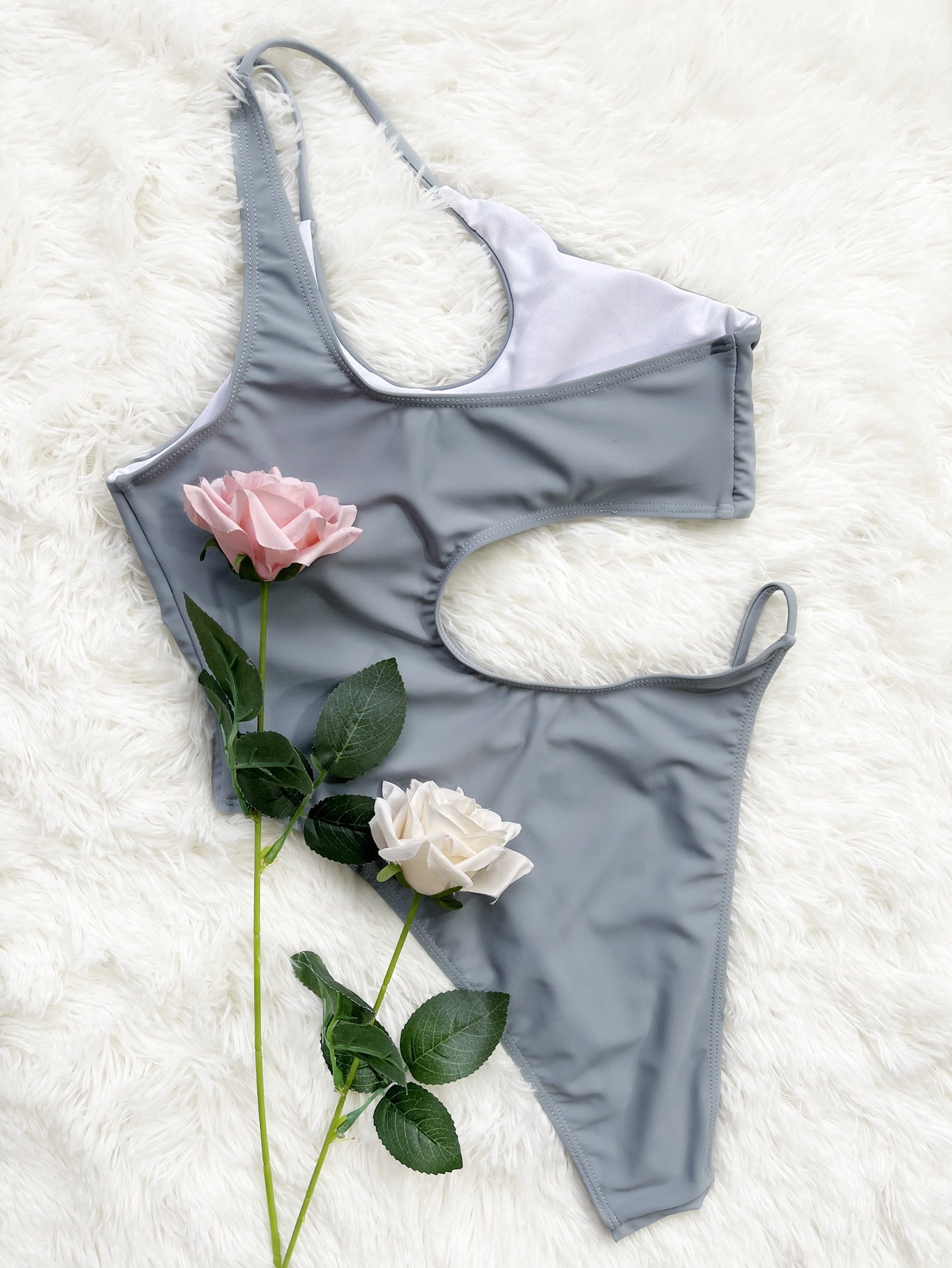 Grey Cutout One Piece