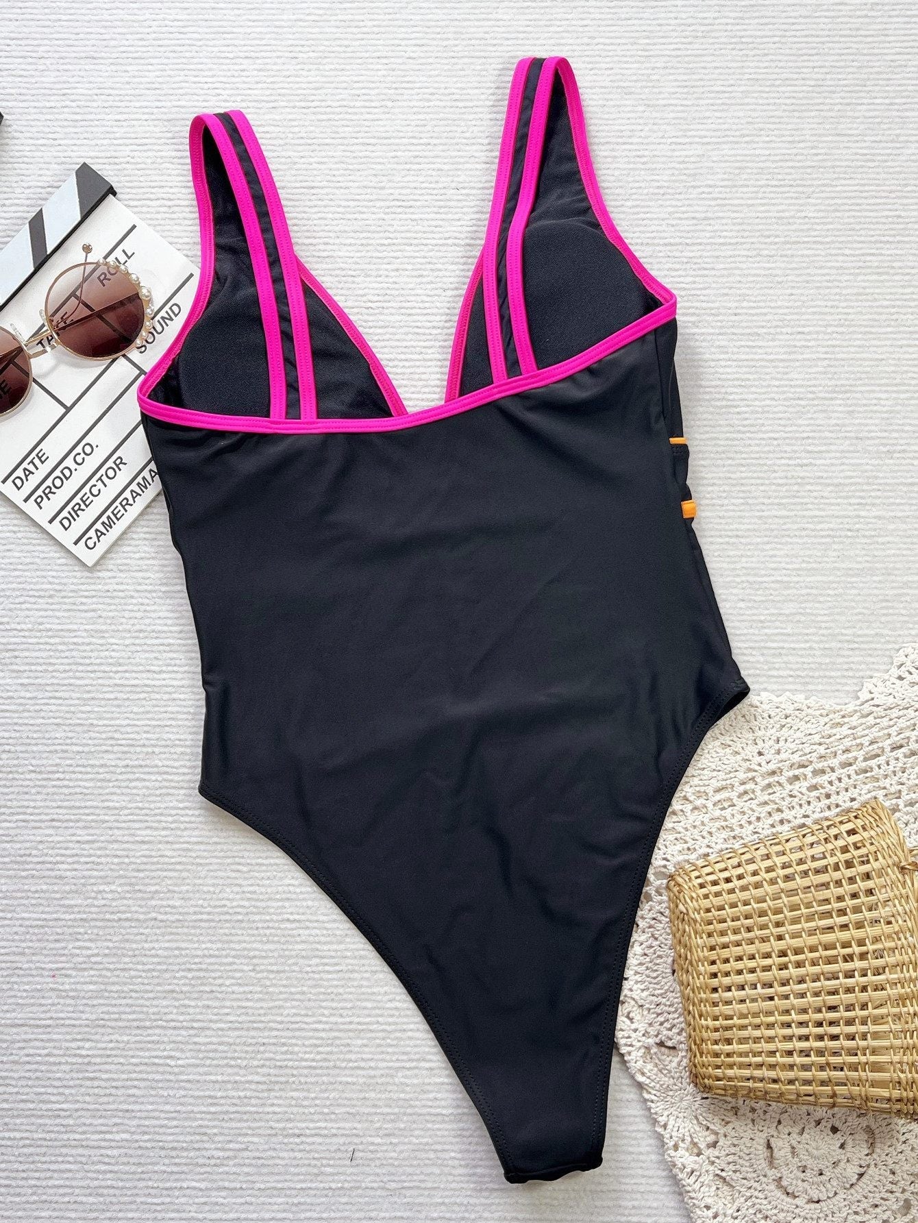 Pink Orange Accent One Piece