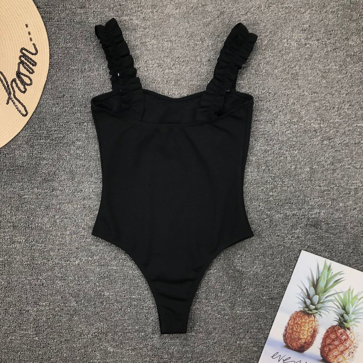 Straight Neckline One Piece