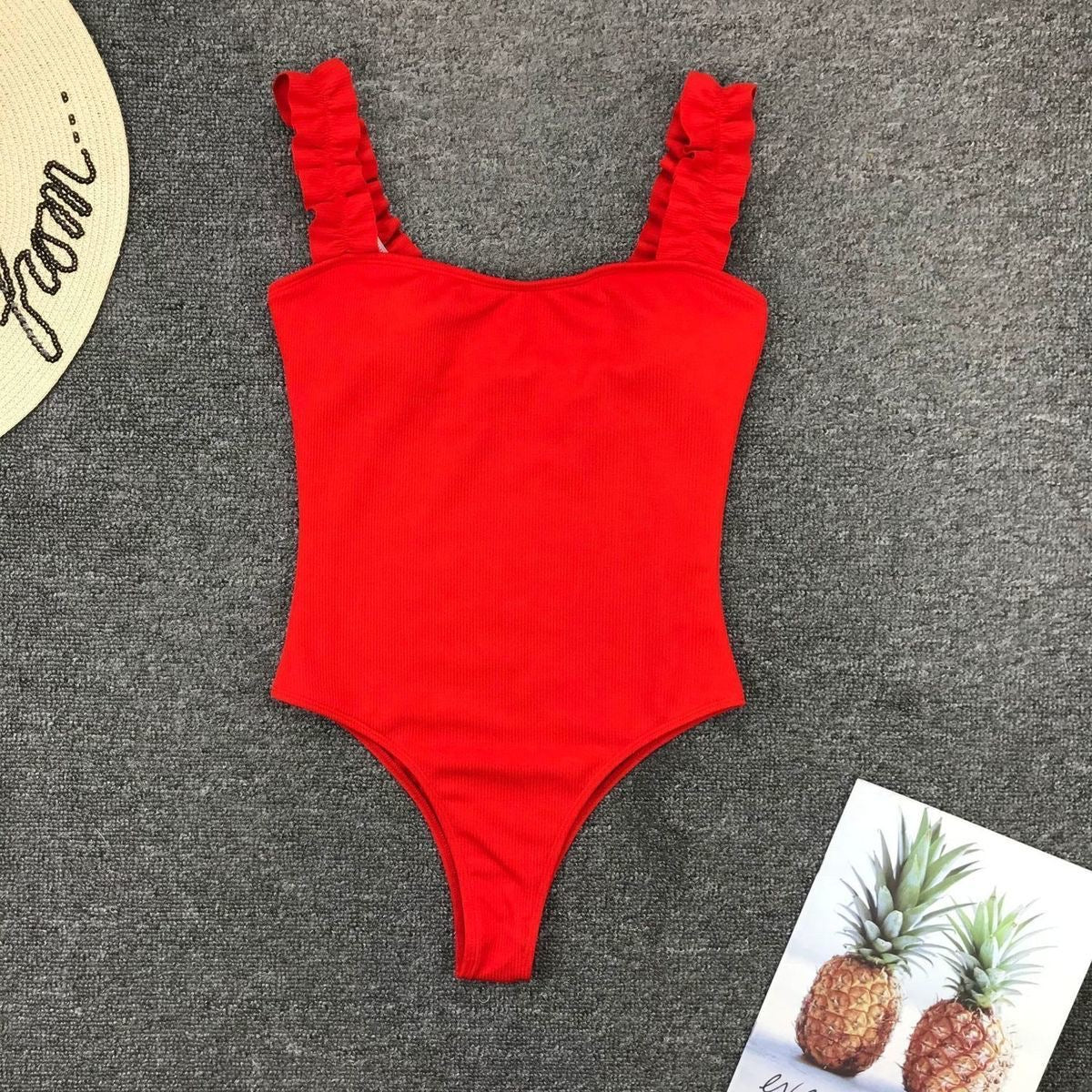 Straight Neckline One Piece