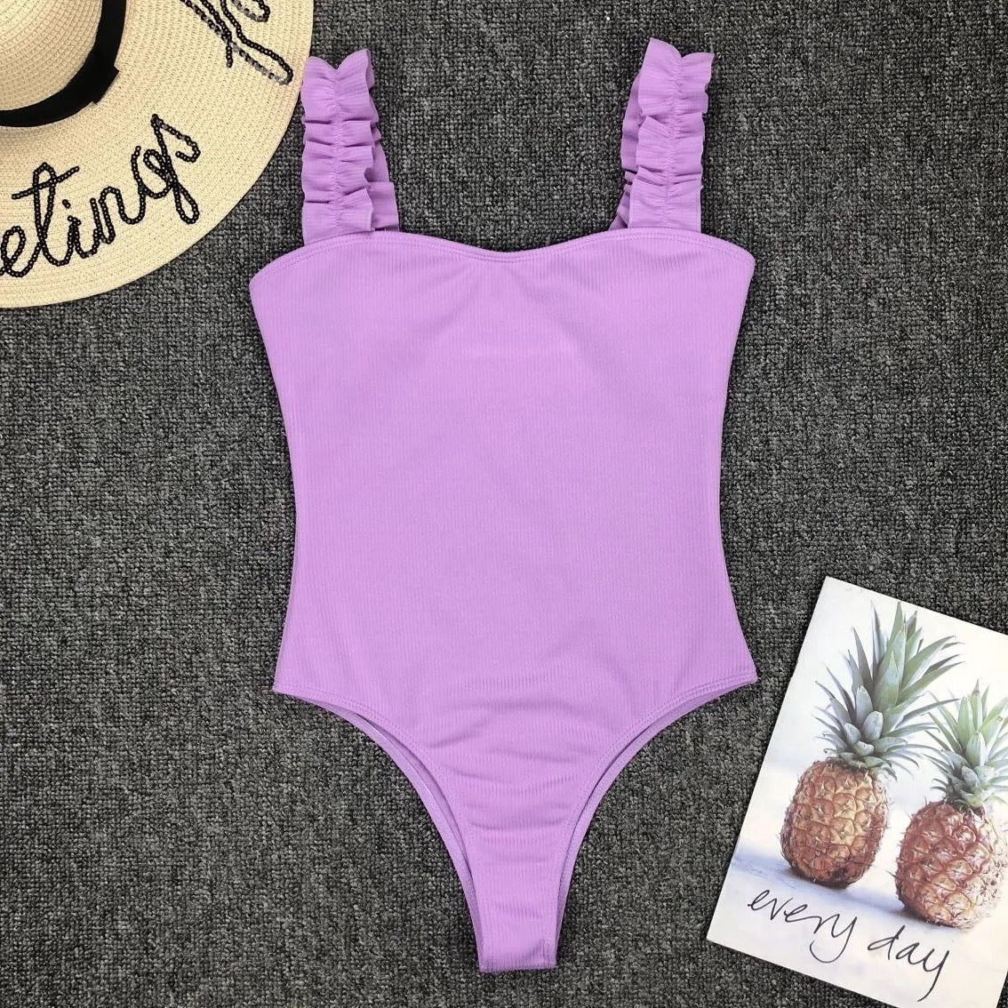 Straight Neckline One Piece