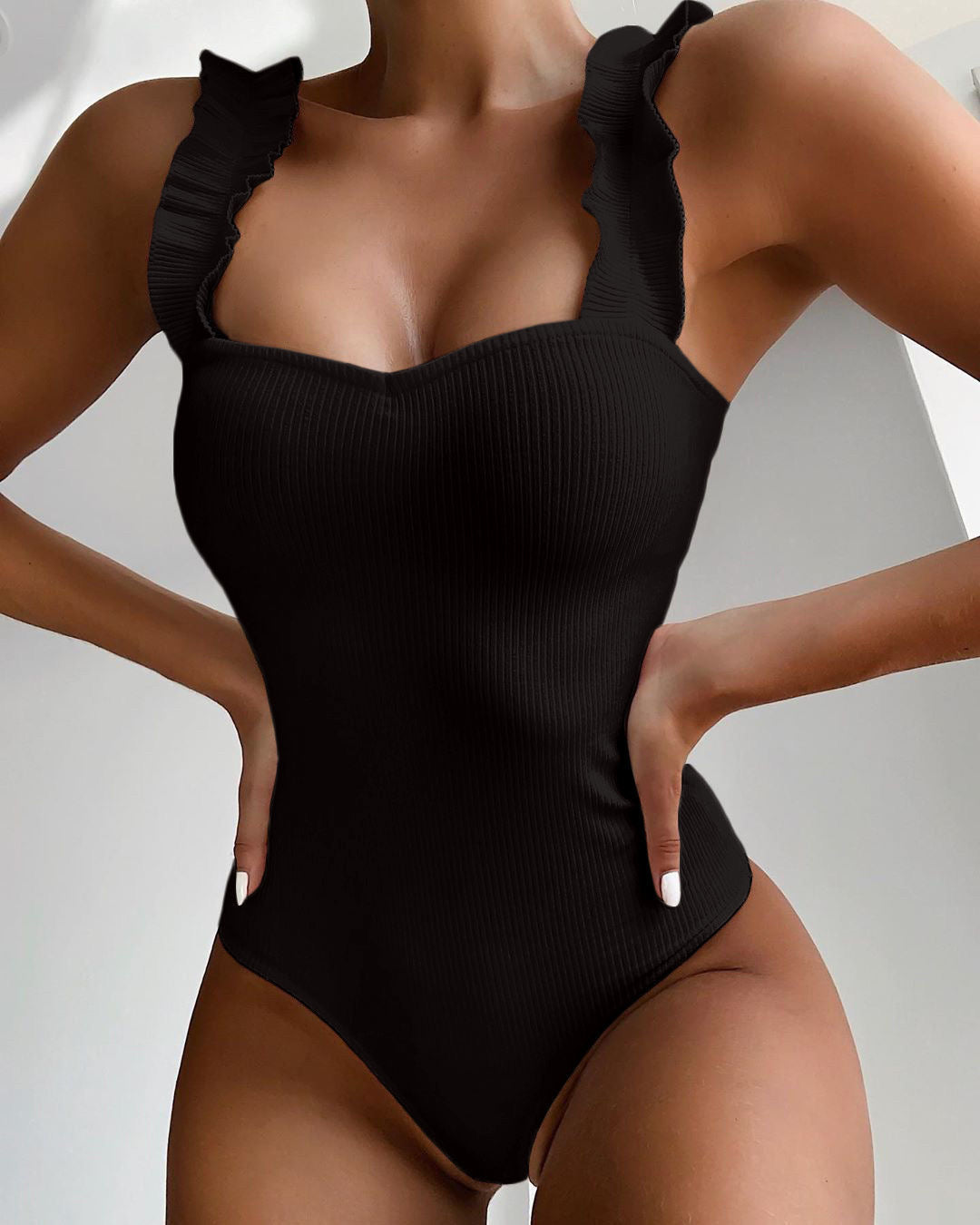 Straight Neckline One Piece