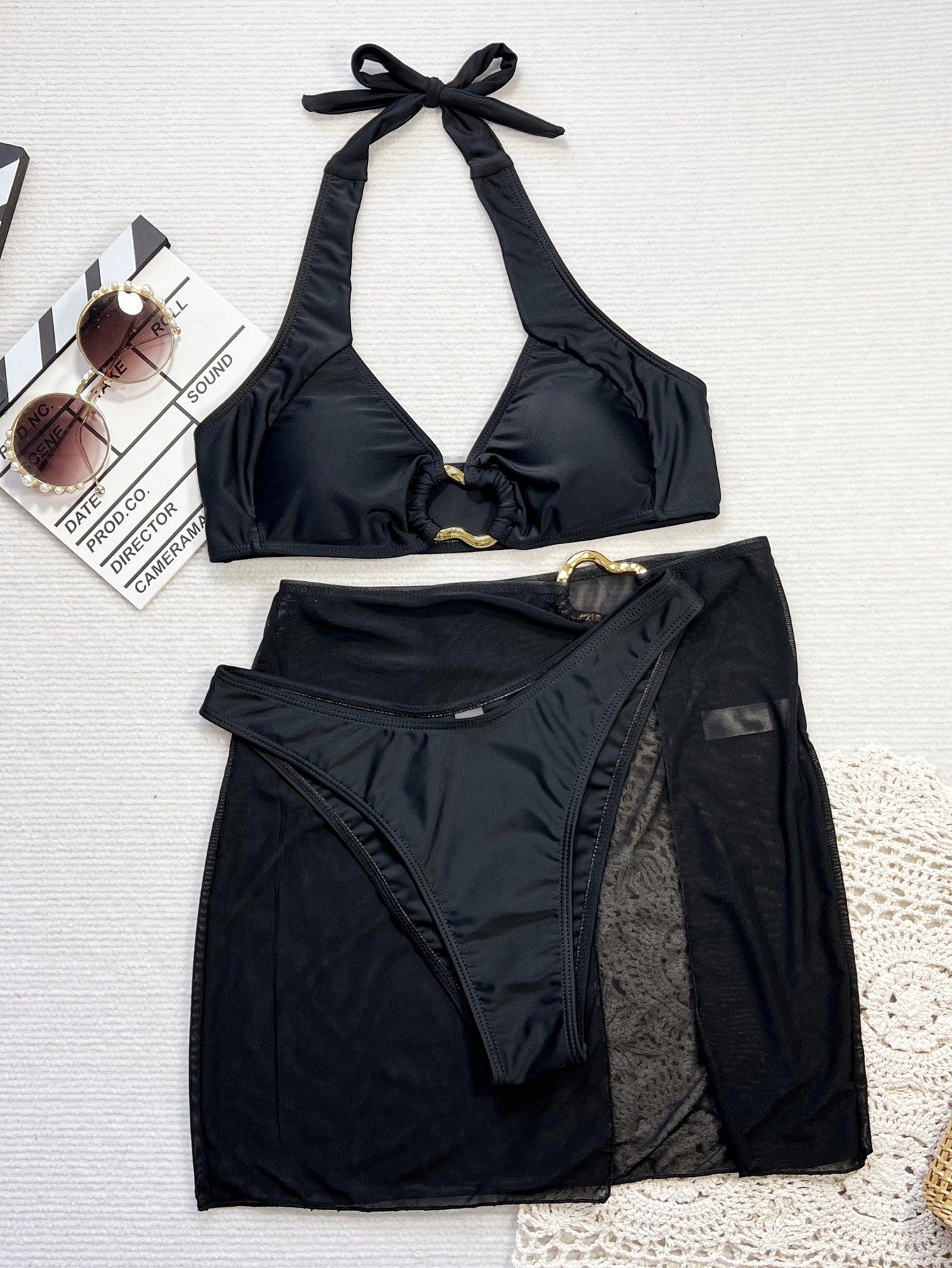 Black Aura Skirt Set