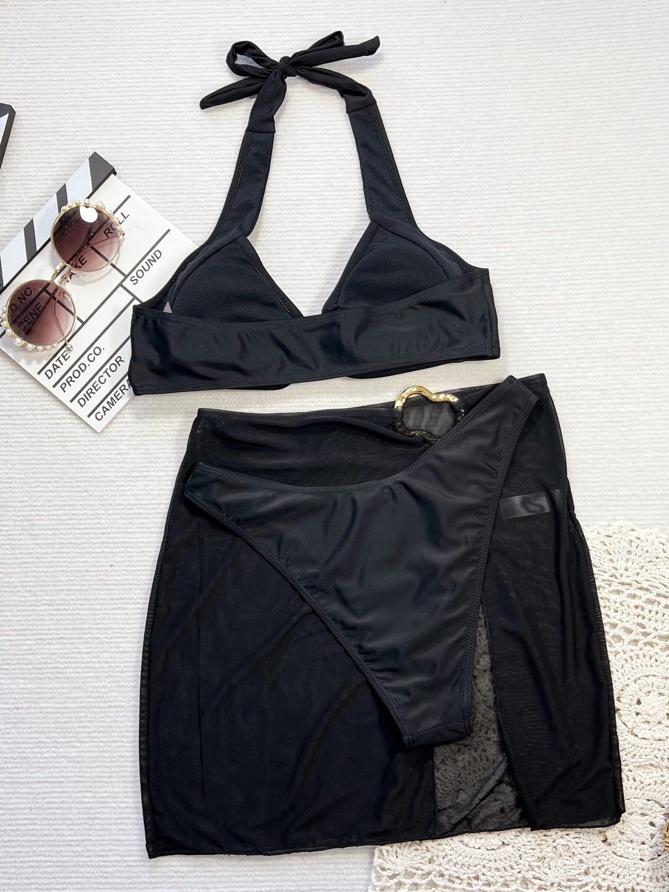 Black Aura Skirt Set