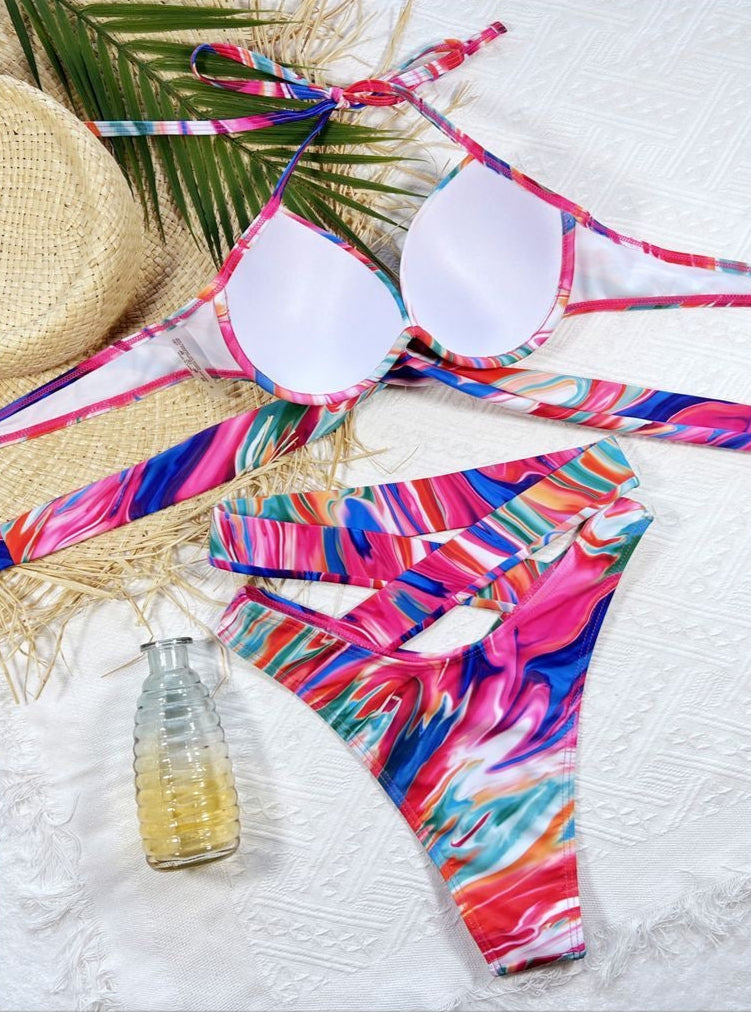 Colorburst Wrap Around Bikini