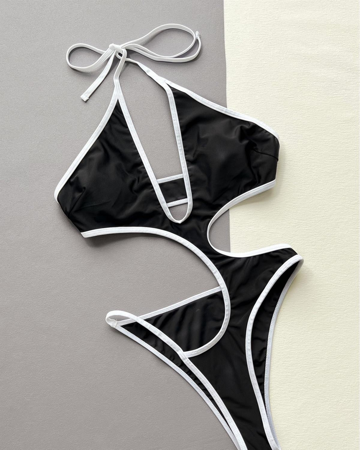 Contrast Cut Monokini