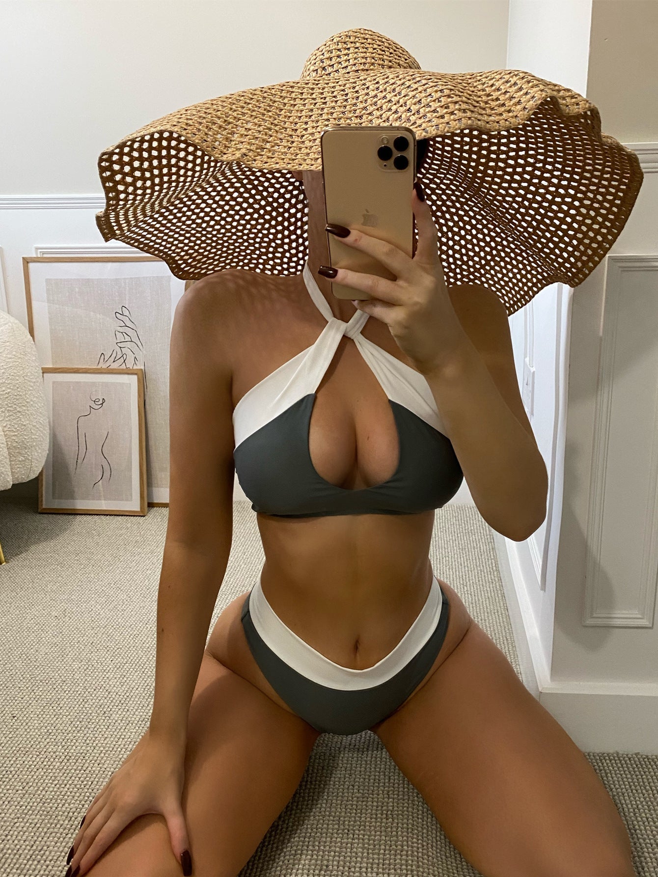 Grey Halter Set
