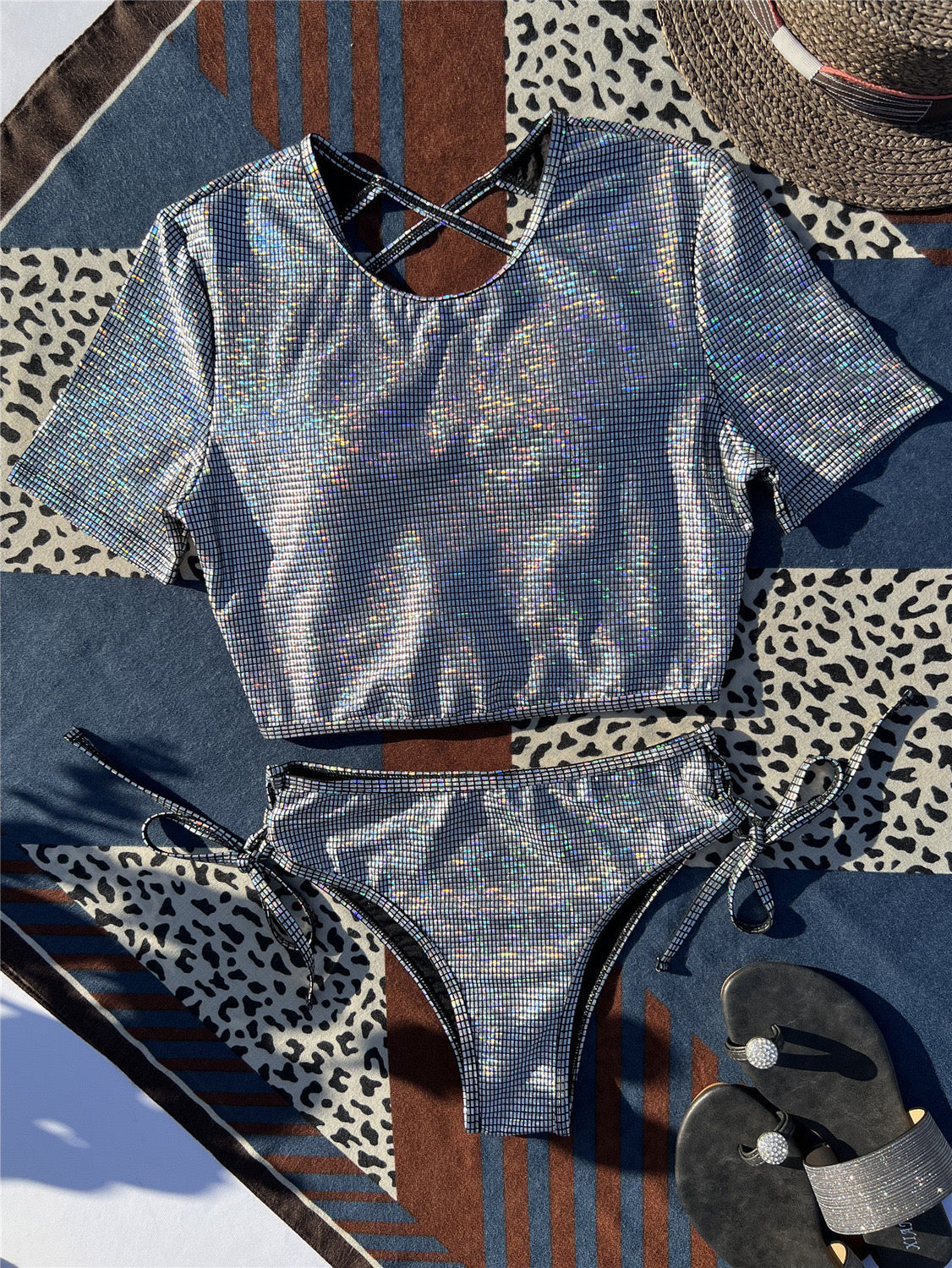 Metallic Tshirt Set