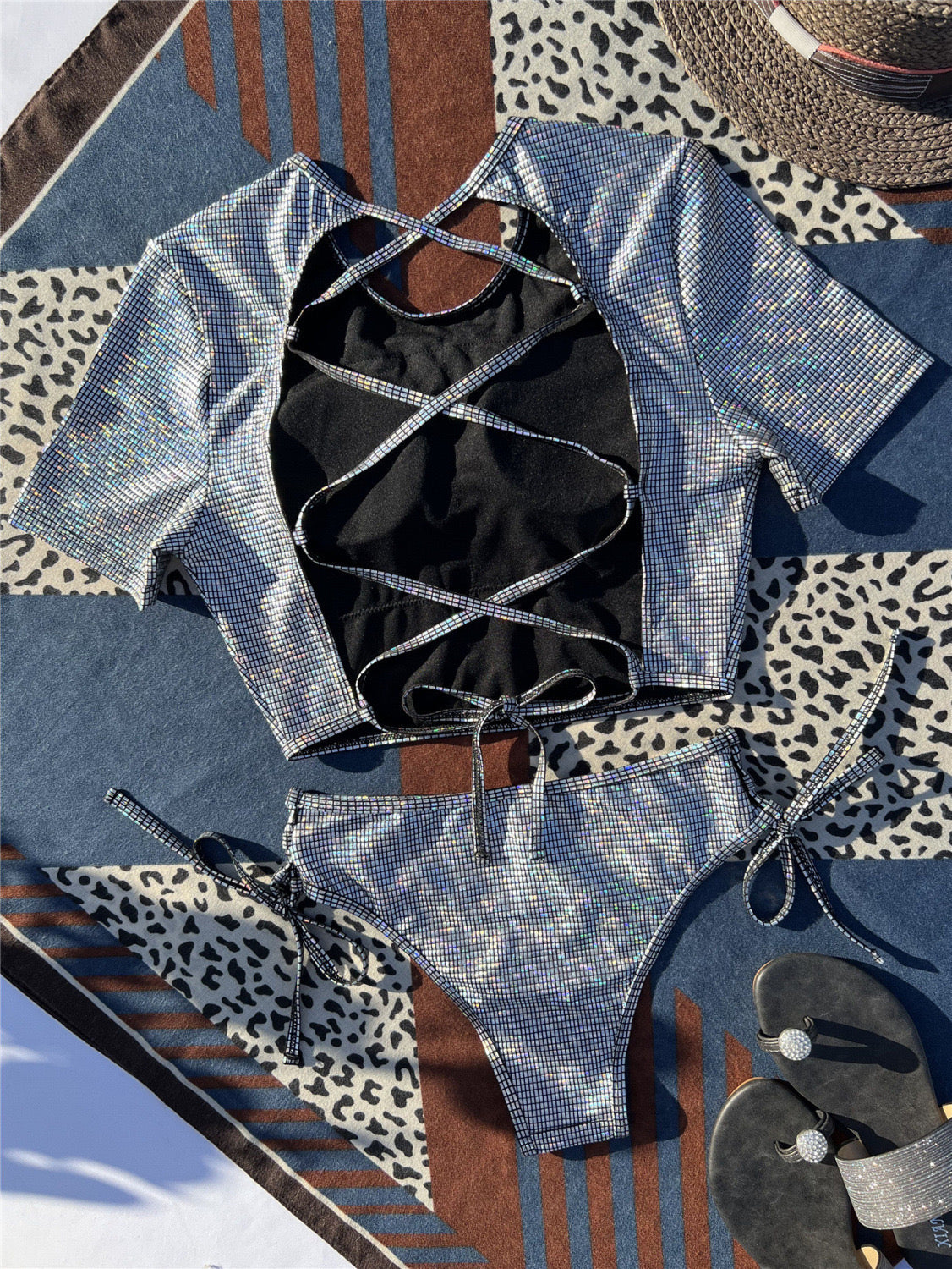 Metallic Tshirt Set