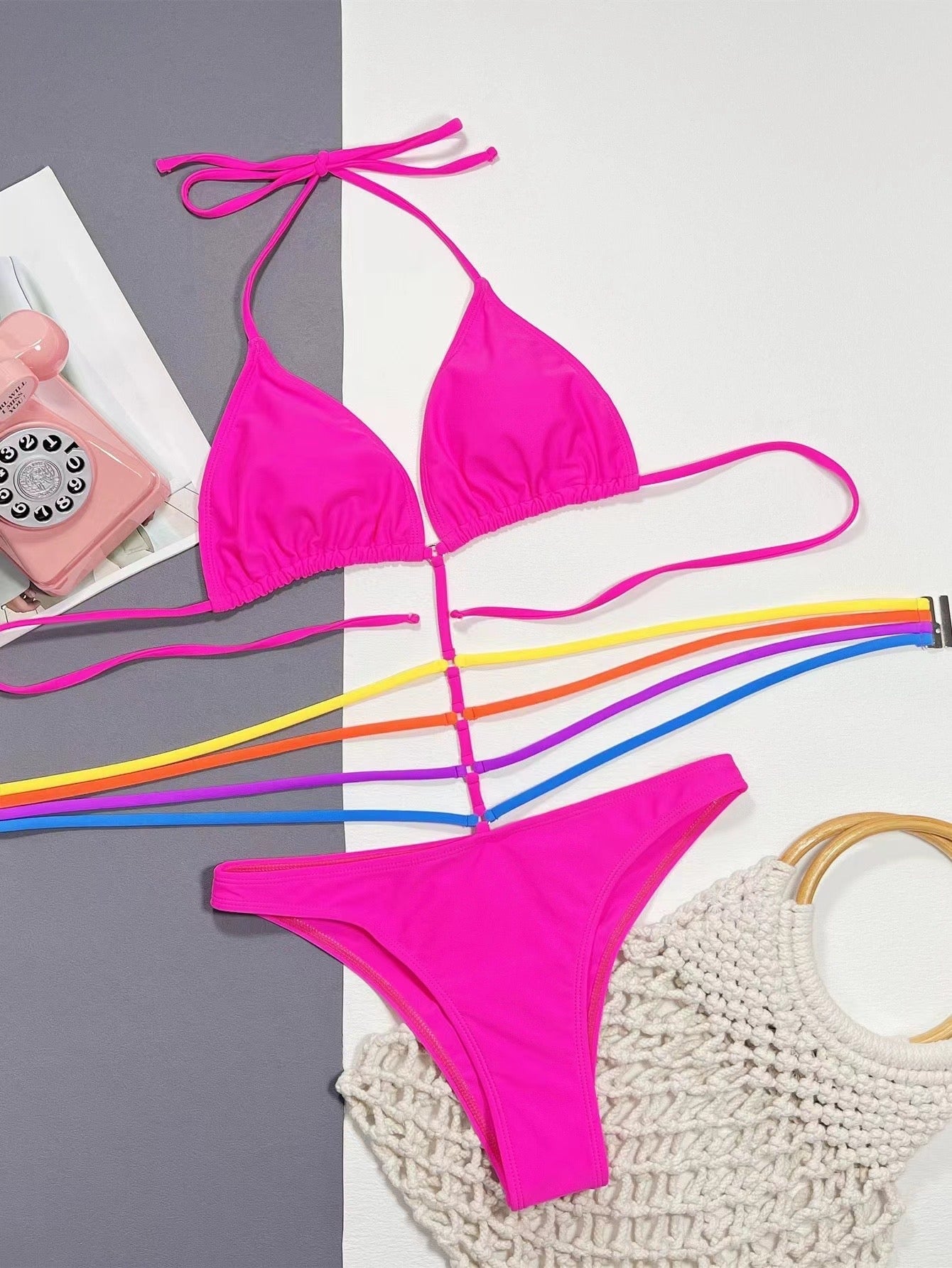 Pink Entanglements Bikini
