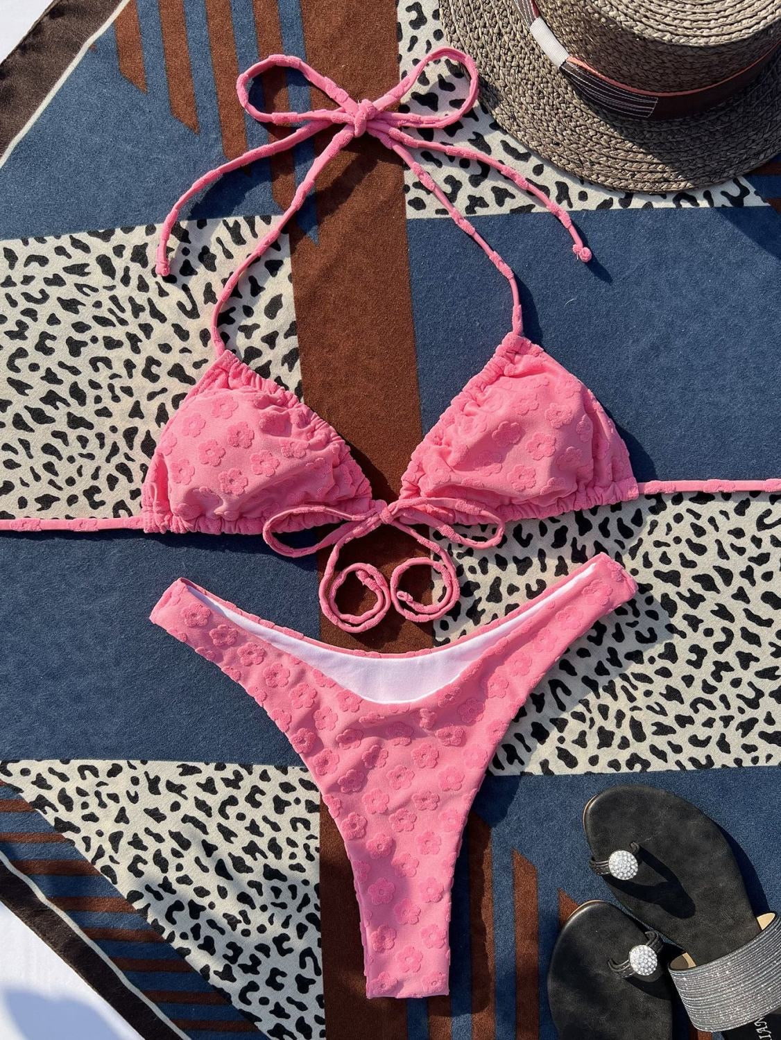 Pink Velvet Bikini