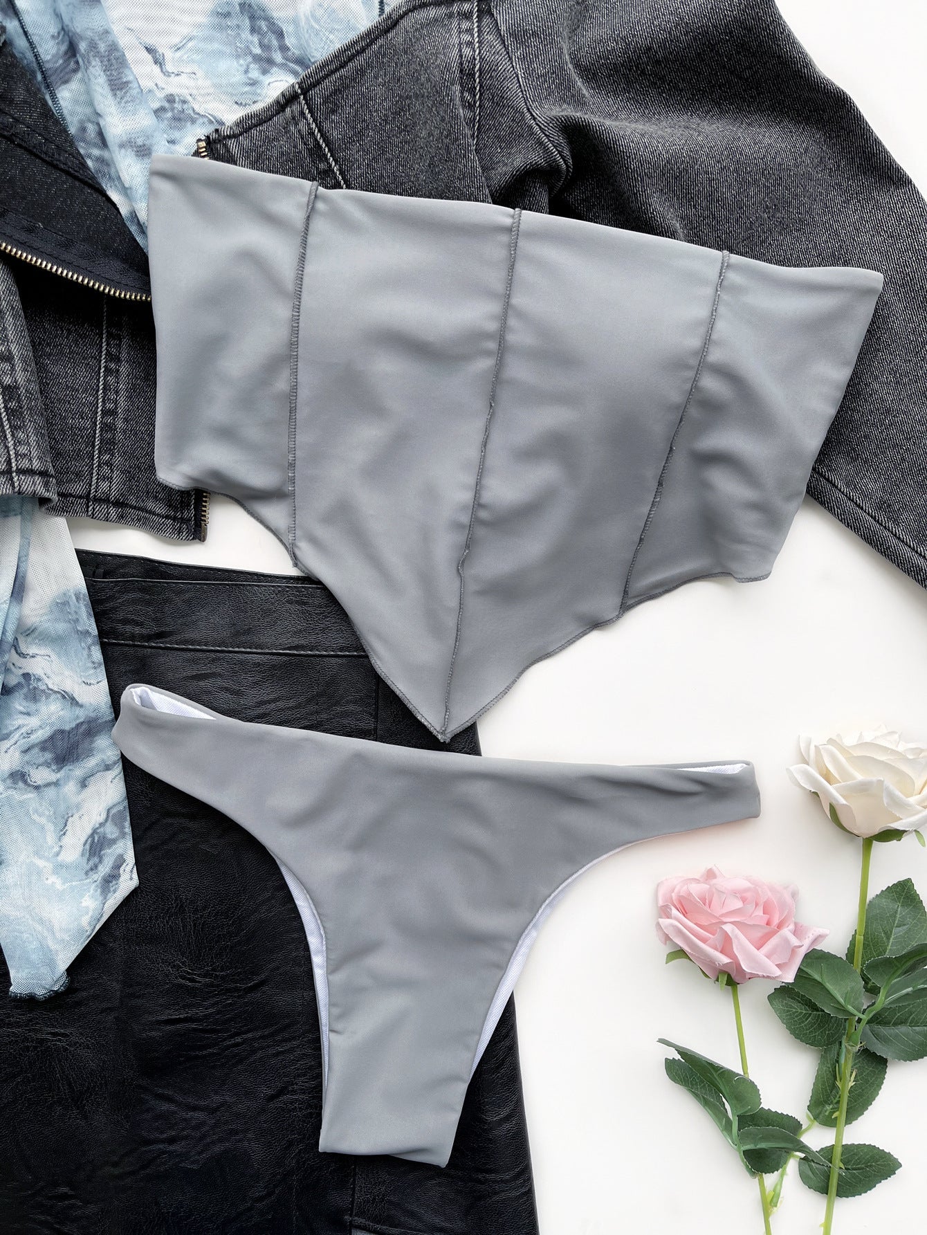 Stone Glow Strapless Set
