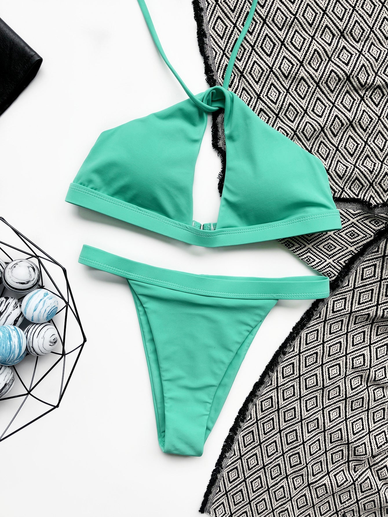 Teal Halter Set