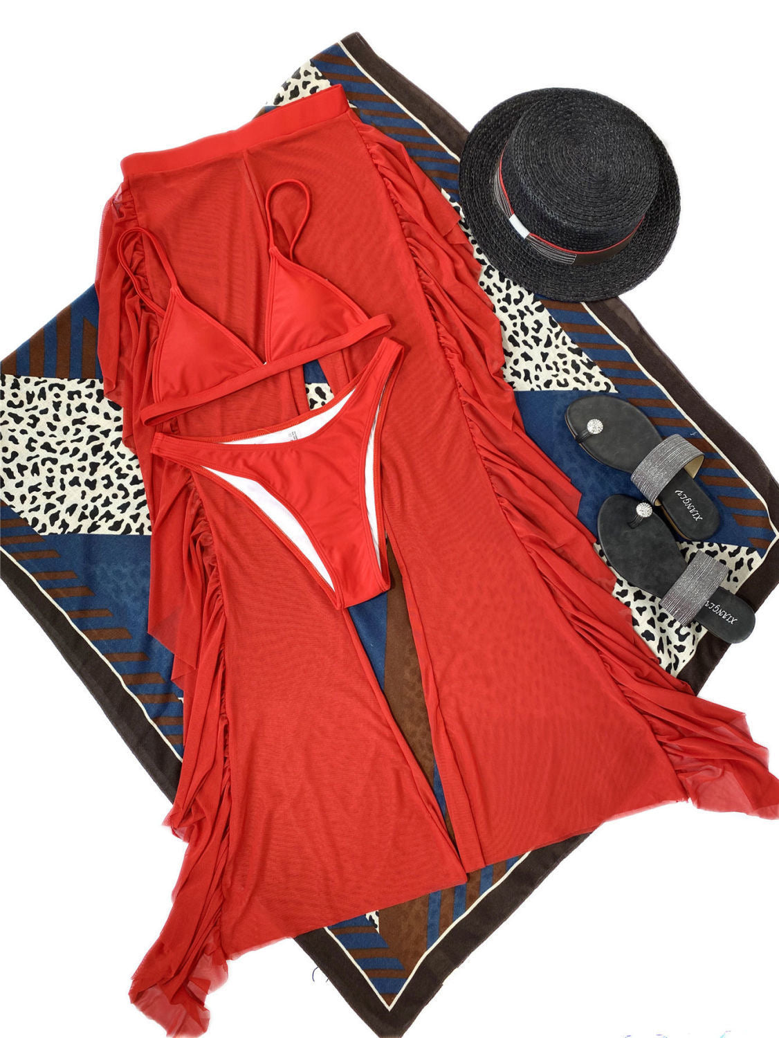 Triangular Bra And Trouser Set