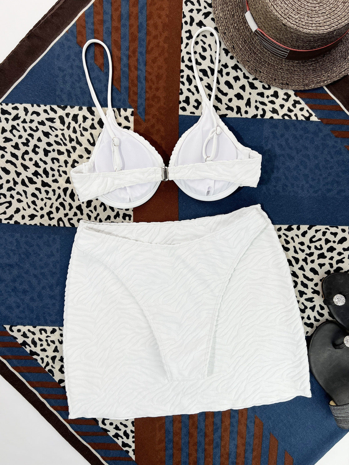 White Wired Skirt Set